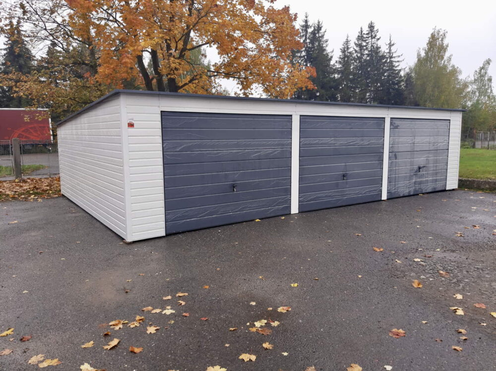 Garaż blaszany Premium trzystanowiskowy 10x6