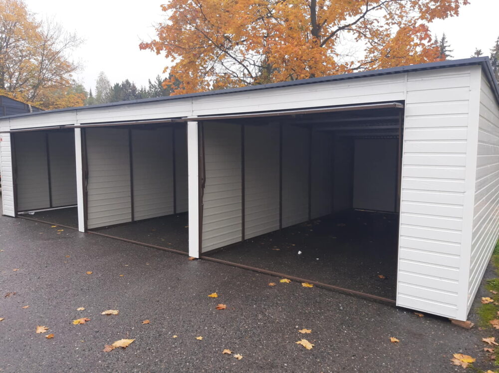 Prémiová plechová garáž pro tři auta 10x6m - Image 2
