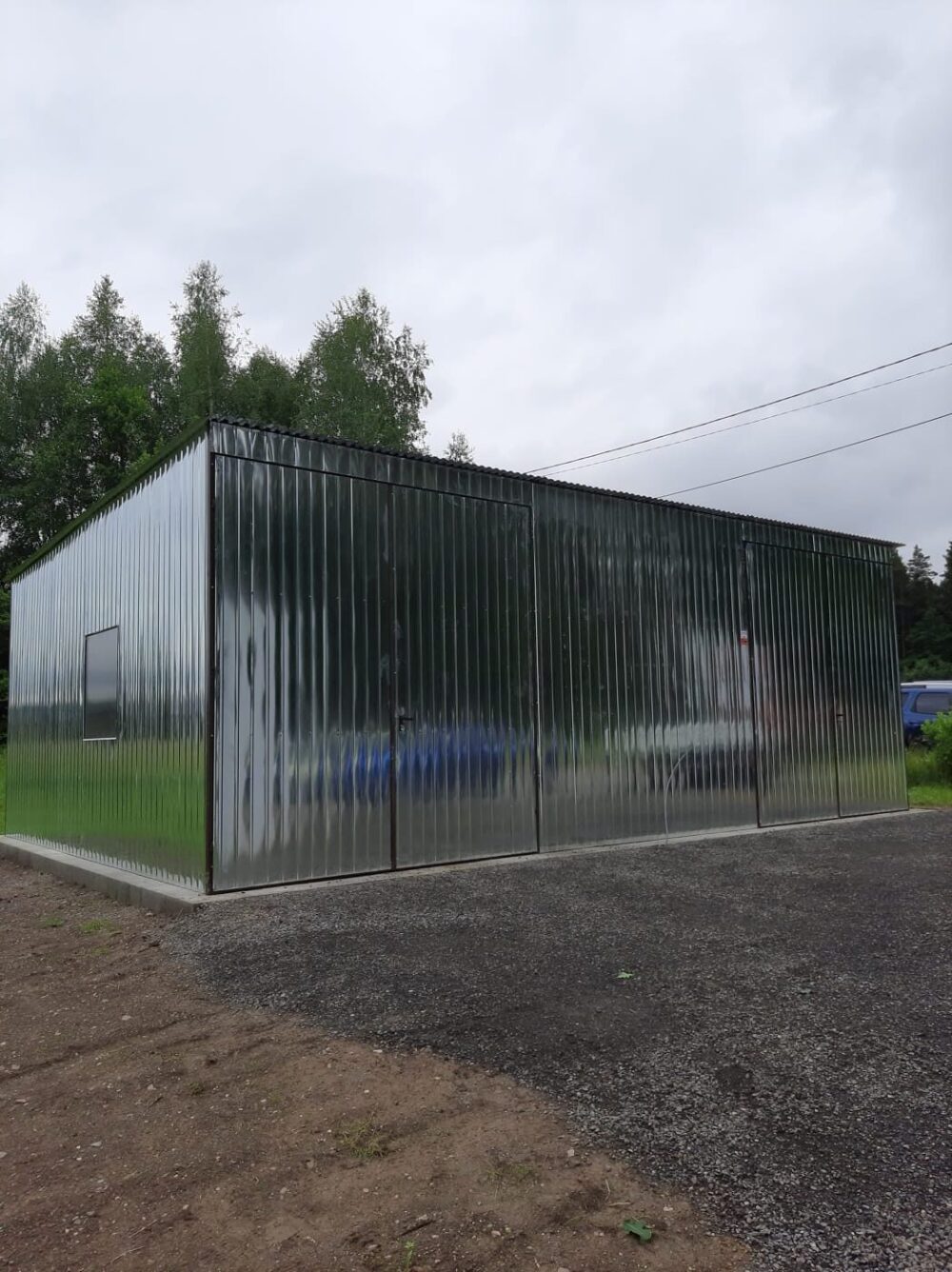 Hala magazynowa z blachy trapezowej 9x6