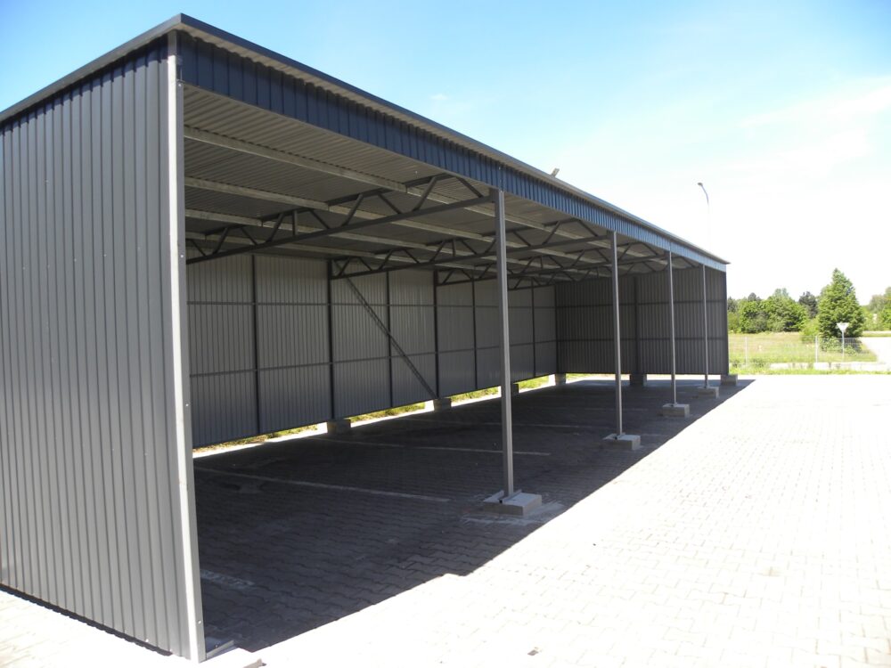 Přístřešek pro auto z trapézového plechu 15×6 výška 3,5m - Image 6