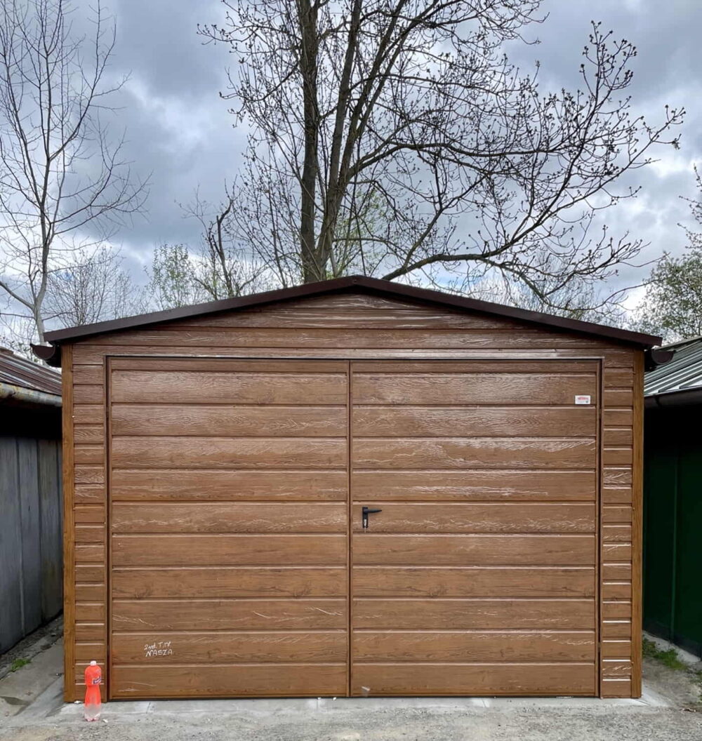 Plechová garáž Premium, šikmá střecha 4x5m - Image 2