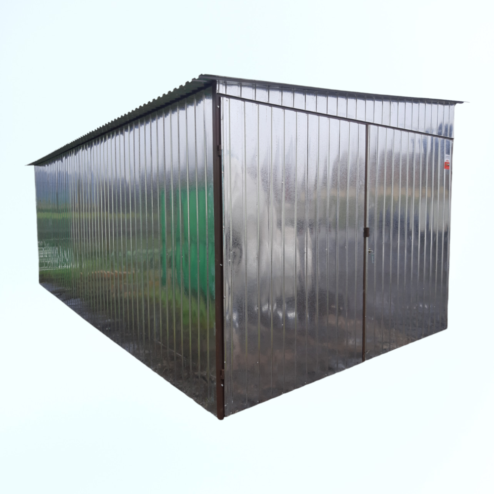 Standardní plechová garáž, sklon střechy vlevo, 3x6 m - Image 2