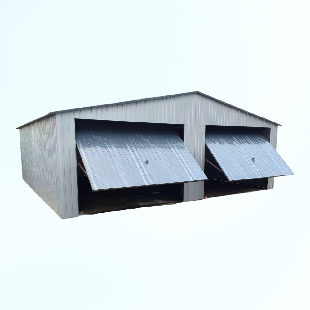 Standardní plechová garáž, šikmá střecha, 7x6m - Image 2