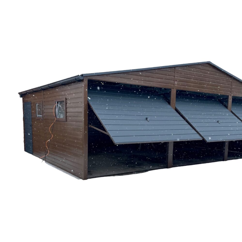 Plechová garáž Premium, šikmá střecha 9×6 m - Image 4