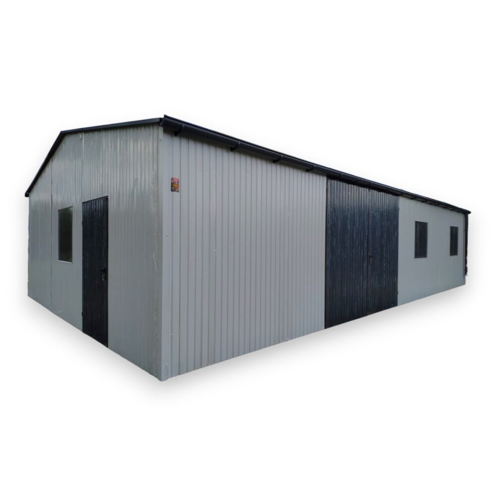 Hala magazynowa 12x6 z blachy trapezowej